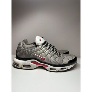 Nike Air Max Plus Men's Photon Dust/Varsity Red Shoes Sneakers Lace Up - Size 13